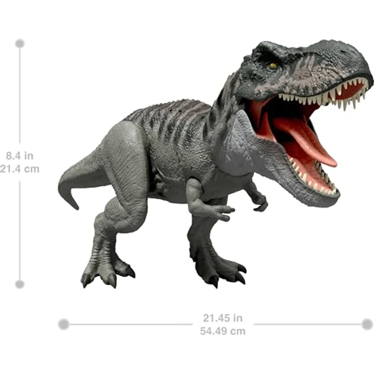 Mattel Jurassic World REBIRTH Feature T.Rex, Tyrannosaurus Rex mit Beißattacke, interaktive App-Anbindung und beweglichem Kopf – Bild 7