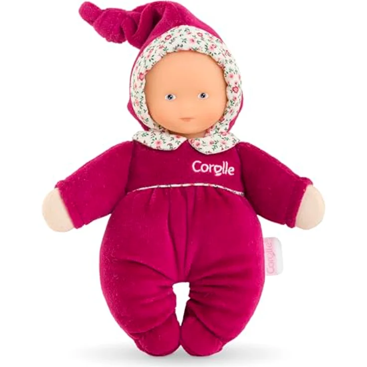 Corolle Mon Doudou Babidoux Röschen, Extra weiche Weichkörperpuppe mit Glöckchen, Vanilleduft, 20 cm, waschbar, ab den ersten Lebensmonaten geeignet – Bild 1
