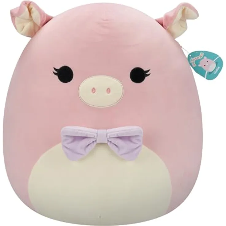 Squishmallows SQCR06658 - Hettie das Schwein 50 cm, superweiches Kuscheltier in offiziellem Jazwares Plüsch - perfekter Reisebegleiter