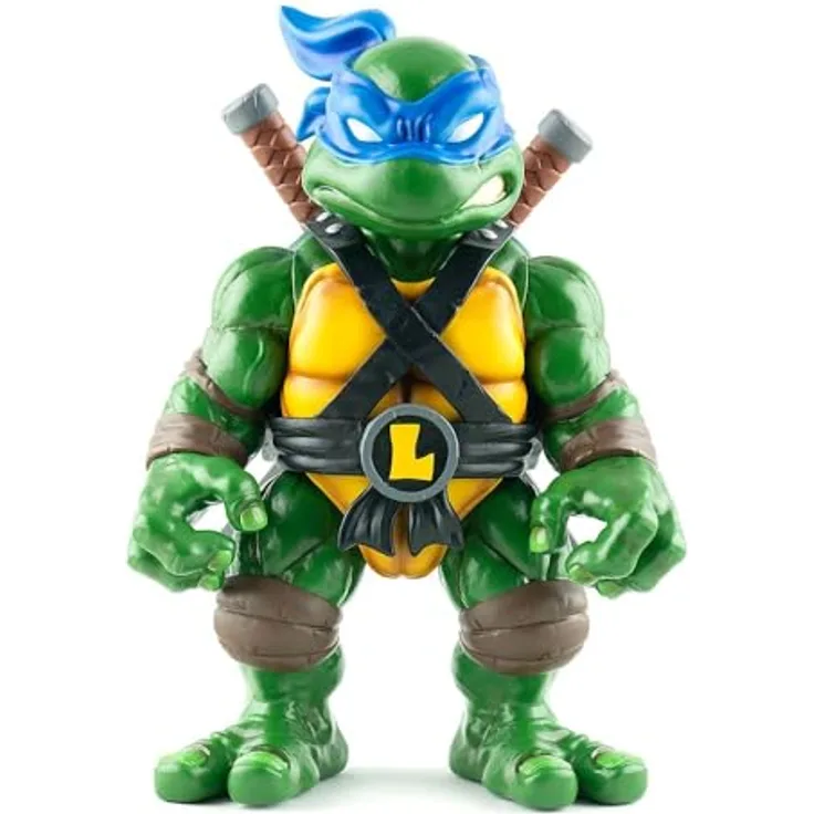 MONDO Teenage Mutant Ninja Turtles – Leonardo weiche Vinyl-Figur, 20,3 cm, inkl. 2 Katana-Schwerter, 1,8 kg