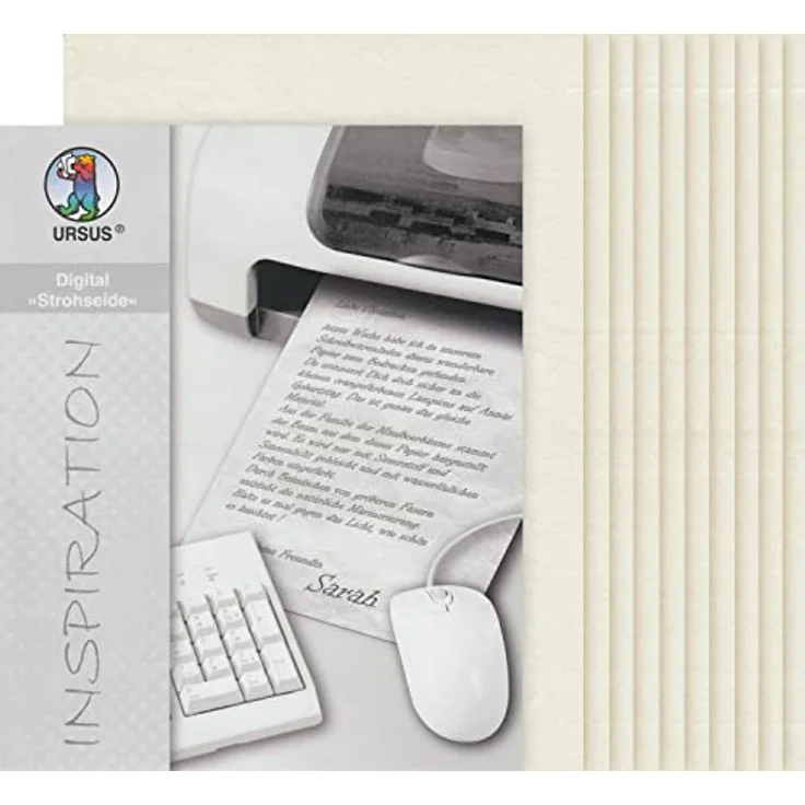 Strohseide"Digital", DIN A4, 25g/m², 10 Blatt Natur – Bild 2