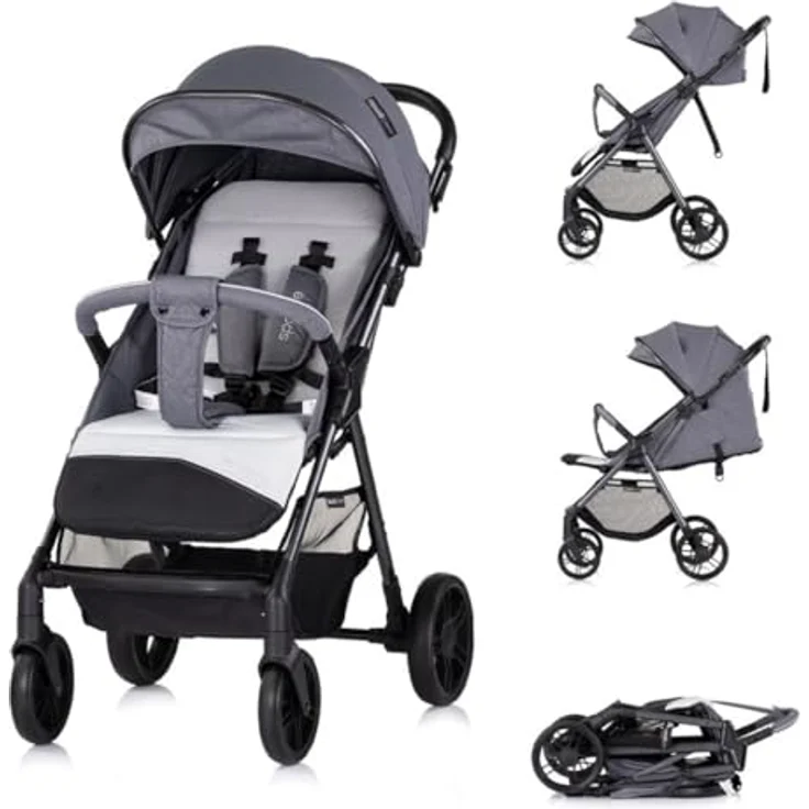 Chipolino Kinder-Buggy Kinderwagen Sparkle Buggy, faltbar, verstellbar, blau – Bild 2