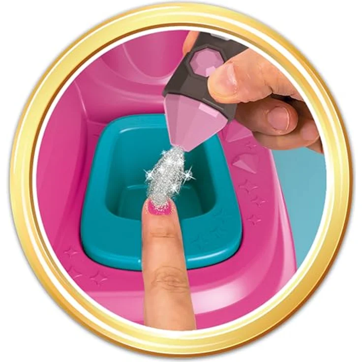 Clementoni® Kreativset Crazy Chic, Superstar Nageldesign mit Nagellack-Maschine, Glitzer und Nagellacktrockner – Bild 6