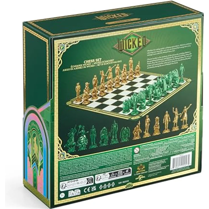 The Noble Collection Wicked: Teil 2 Schachspiel Shiz vs. Emerald City, 32 Kunststofffiguren zwischen 5 und 11 cm, Spielbrett 45 x 45 cm – Bild 4