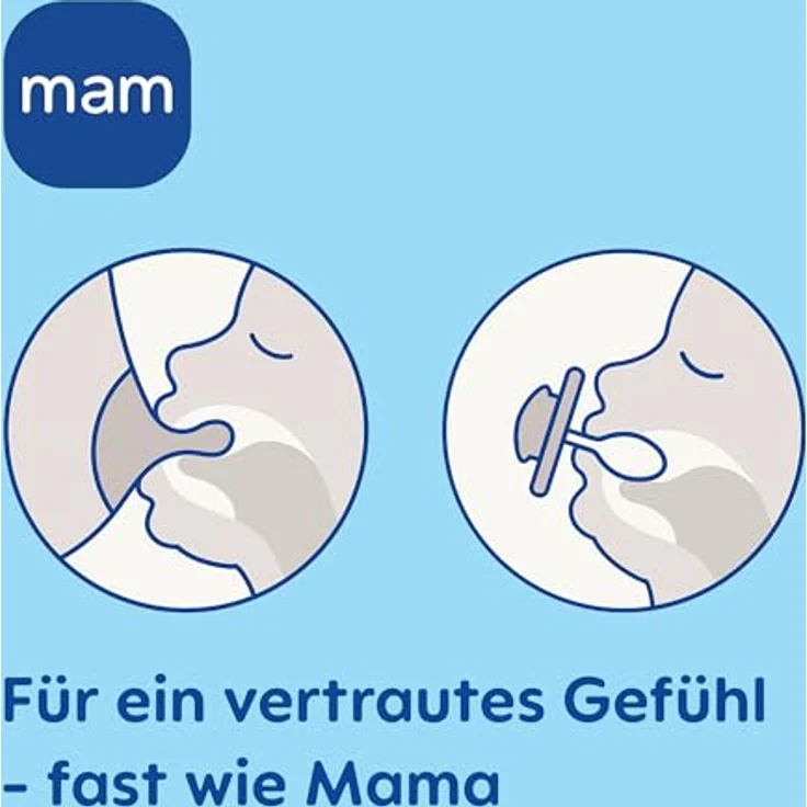 MAM Original Pure Schnuller im 2er-Set, zahnfreundlicher Baby Schnuller aus nachhaltigem & bio-erneuerbarem Material, Sauger aus MAM SkinSoft Silikon, mit Schnullerbox, 16+ Monate, Reh/Vogel – Bild 5