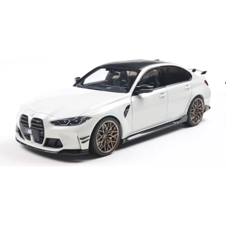 Solido 1:18 BMW M3 (G80), detailgetreues Modellfahrzeug in alpineweiss uni, 47,3 cm lang – Bild 1