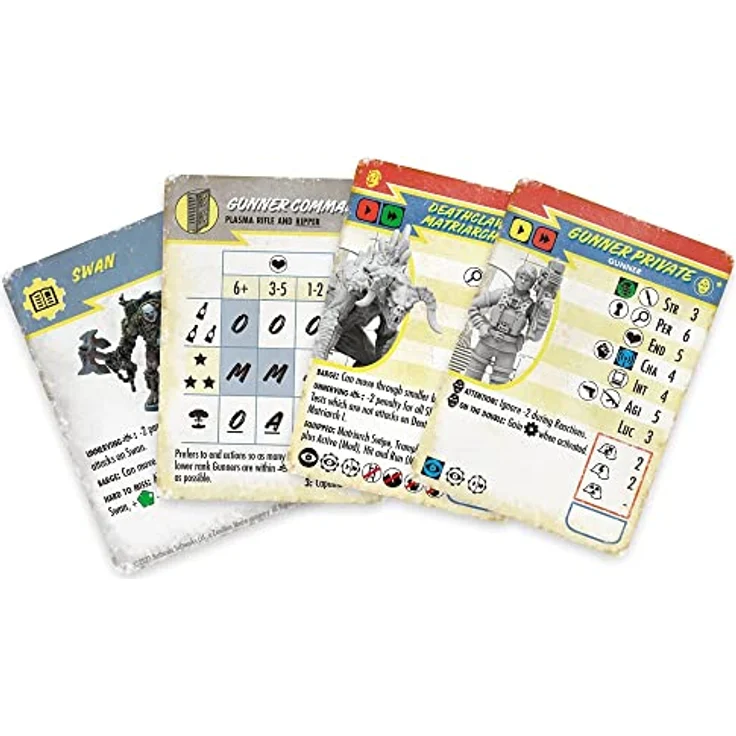 Modiphius Entertainment Fallout Wasteland Warfare: The Commonwealth Rules Expansion, 65-seitiges Regelbuch, 171 neue Karten, unbemalte Miniaturen, erfordert zwei-Spieler Starterset – Bild 4