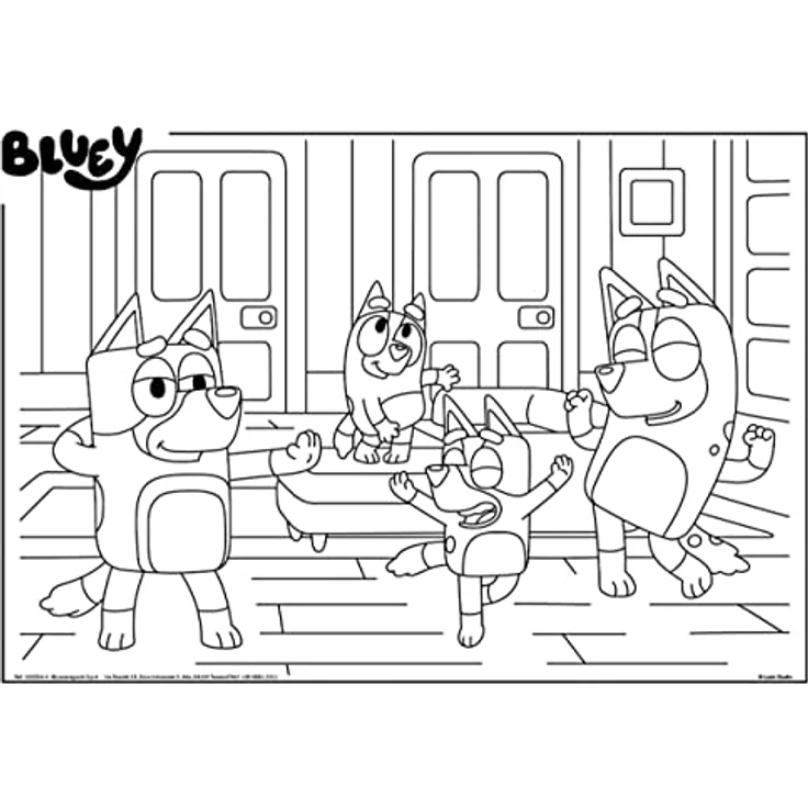 Lisciani Puzzle BLUEY - 4 doppelseitige Puzzles mit 48 Teilen, Kreativspiel mit Ausmalen, 35 x 25 cm, für Kinder ab 4 Jahren – Bild 3