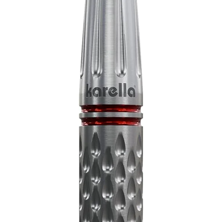 Karella Steeldart Commander Silver 90% Tungsten Steeldart, 23g, für Klassische Dartscheibe, 3 Dartpfeile mit Metallspitze, Dartboard, Wolfram, Profidart mit Flight und Shaft – Bild 4