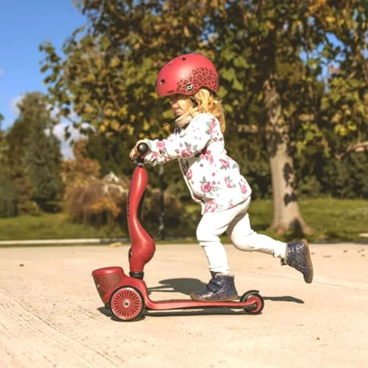 Scoot & Ride Highwaykick 1 Lifestyle Kickboard mit Sitz und Aufbewahrungsbox Kinderroller Scooter 2in1 Laufrad ab 1 2 Jahren mitwachsender Lenker Höhenverstellbar werkzeuglos Wildcat – Bild 5