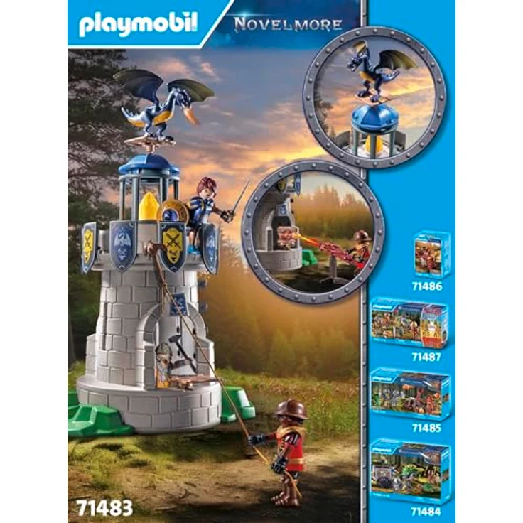 Playmobil® Konstruktions-Spielset Ritterturm mit Schmied und Drache (71483), Novelmore, (89 St), Made in Europe - Preisvergleich – Bild 5