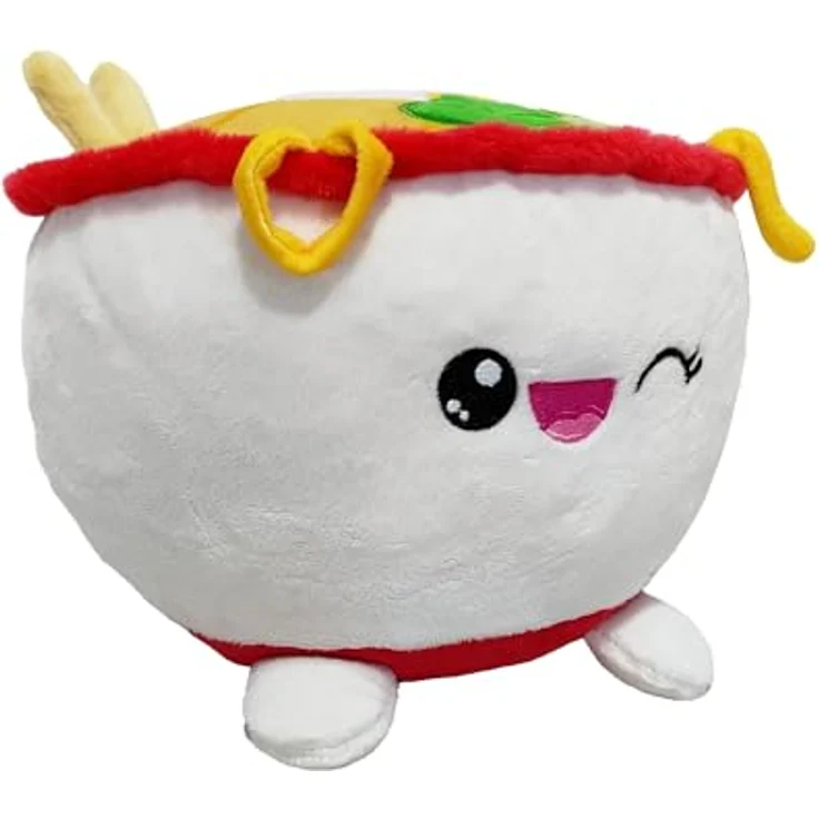 Joytoy Ramo Ramen 20 cm Plüsch Kuscheltier - echtheitsgetreuer Plüsch der japanischen Nudelsuppe, gestickte Details, Handwäsche, lustiges Gesicht – Bild 1