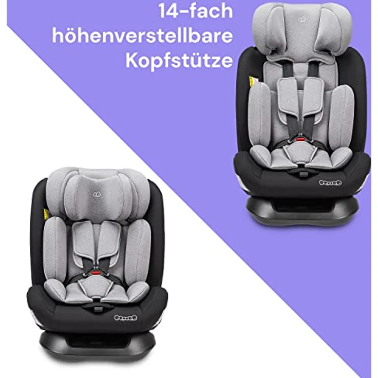 BooBoo Autokindersitz Safety London, Reboarder Kindersitz von 40 bis 150 cm, ohne Isofix, in blau – Bild 7