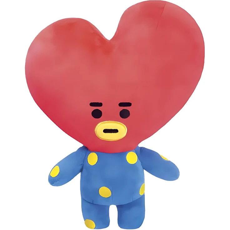 Aurora BT21 Tata Plüschtier, ultraweiches 30 cm großes Kuscheltier mit herzförmigem Kopf und buntem Design