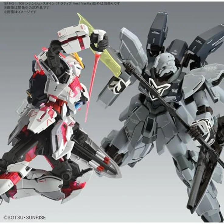 Bandai MG 1/100 SINANJU STEIN[NARRATIVE Ver.] Ver.Ka, Modellbau-Kit mit vielen Gelenkpunkten, in hochwertiger Ausführung – Bild 9