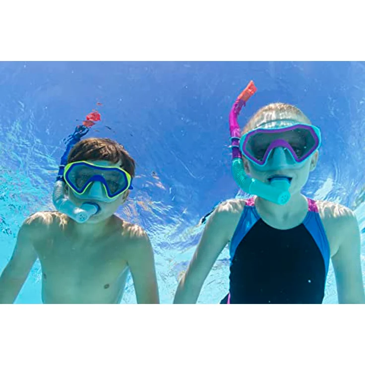 Bestway Crusader Schnorchel-Set ab 7 Jahren, sortiert, mit UV-Schutz und Splash Guard, 2-farbig sortiert – Bild 2