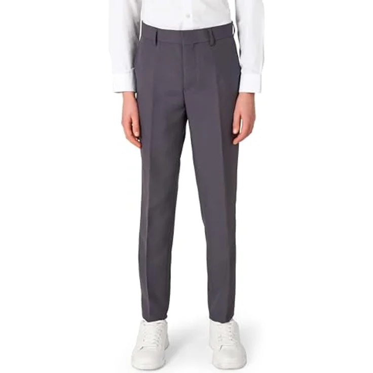 OppoSuits Charcool Anzug für Jugendliche, Slim-Fit in hochwertigem Polyester, komplett gefüttert, Maschinenwaschbar, Größe 170-176 – Bild 4