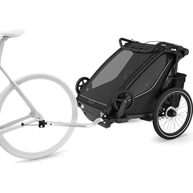 Thule Chariot Sport 2 Double, Veloanhänger mit modularen Sitzmöglichkeiten und integrierter LED-Beleuchtung – Bild 1