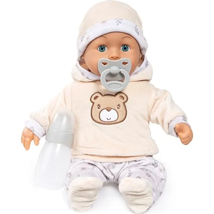 Bayer Design Babypuppe interaktiv, 38 cm, spricht Babygeräusche und schließt die Augen – Bild 1