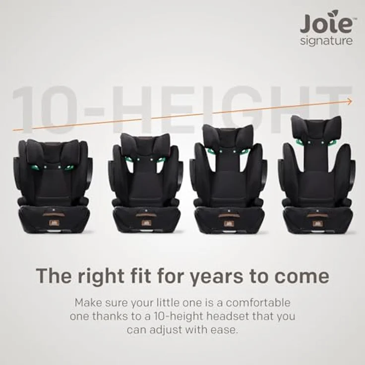 Joie Signature i-Traver i-Size Kindersitz, 3,5 bis 12 Jahre (100-150 cm), mit ISOFIX und TriProtect Kopfstütze, Eclipse – Bild 7