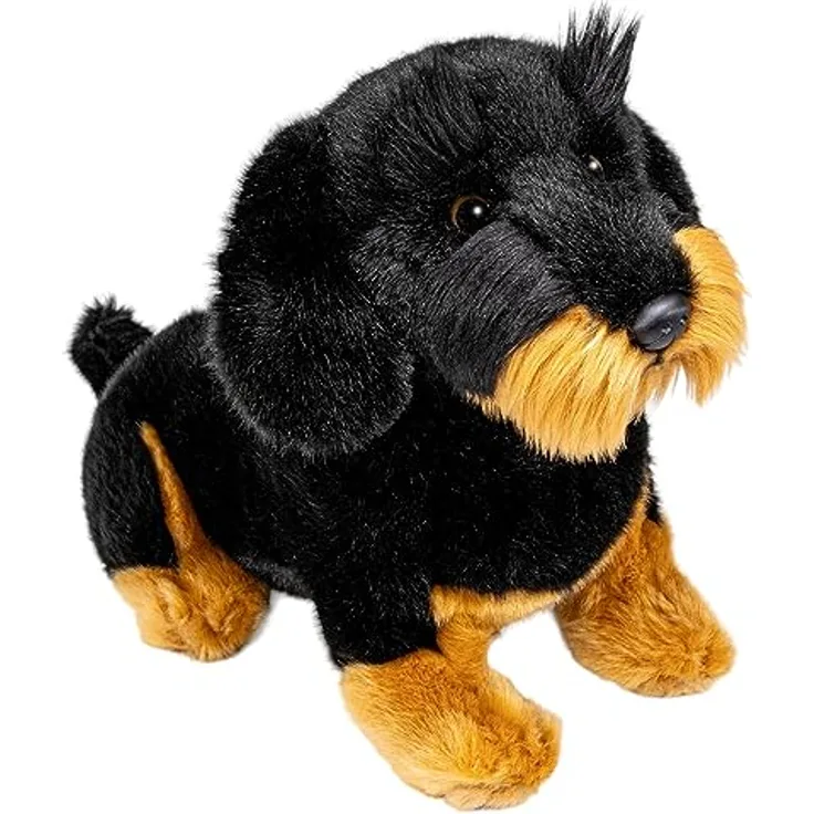 Carl Dick Dackel, Rauhaardackel sitzend schwarz, Hund, Plüschtier, Kuscheltier ca. 30cm 3443