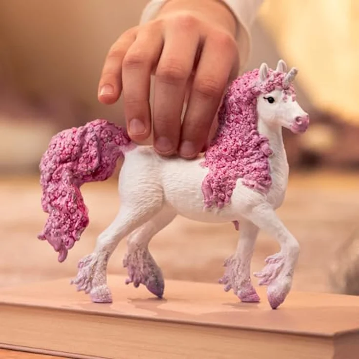 Schleich Blüten Einhorn Stute (70831), bezauberndes Einhorn mit blütenverzierter Mähne und weißem Fell, bayala 14 x 4,5 x 11,9 cm – Bild 2