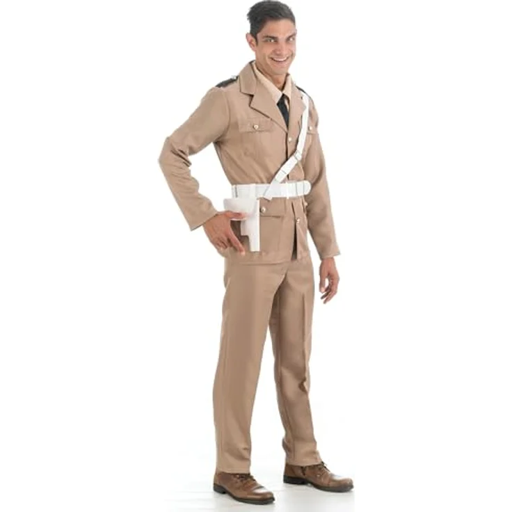 Chaks Kostüm des Gendarmen von Saint Tropez für Erwachsene, inklusive Jacke, Brustpanzer, Hose und Schultergurt, Polyester – Bild 3