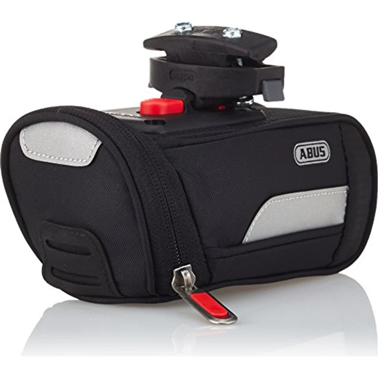 ABUS Satteltasche Oryde ST 2085 KF - Fahrradtasche mit Regenschutz - 145 mm x 75 mm - 0,7 Liter Fassungsvermögen, Schwarz – Bild 1