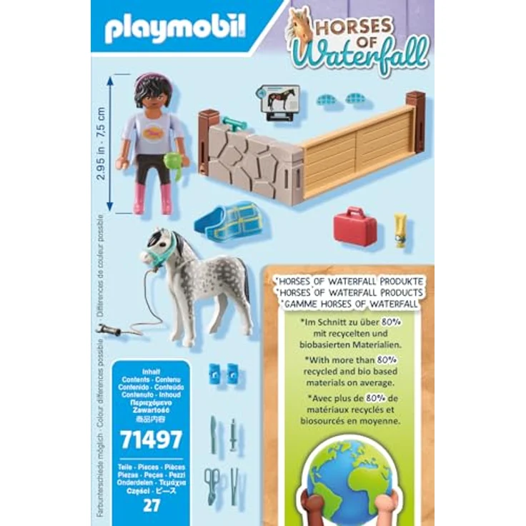 Playmobil® Konstruktions-Spielset Pferde-Therapeutin (71497), Horses of Waterfall, (27 St), Made in Europe – Bild 8