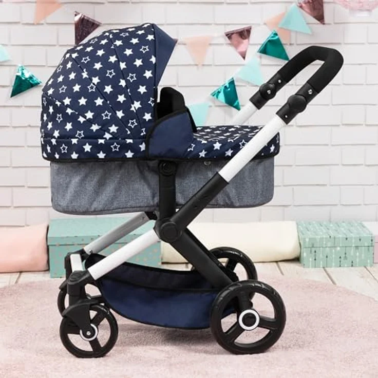 Kombi Puppenwagen Xeo - Dunkelblau-Grau – Bild 5