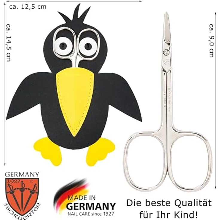 DREI SCHWERTER Babyschere 'Rabe Corbi', Nagelschere mit rund geschliffener Spitze und Etui für Babies und Kleinkinder – Bild 5