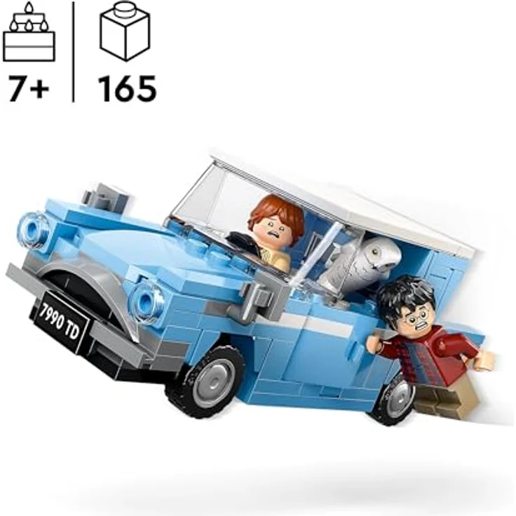 LEGO Harry Potter Fliegender Ford Anglia, baubares Spielzeug-Auto für Kinder, Geschenk für Jungs, Mädchen und alle Fans ab 7 Jahren, Set mit 2 Mini-Figuren inkl. Ron Weasley für Rollenspiele 76424, 4 LEGO Harry Potter Figuren enthalten - Preisvergleich – Bild 3