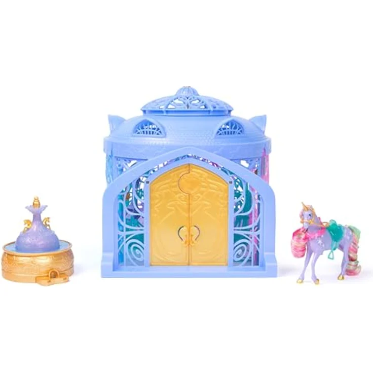Spin Master Anziehpuppe Unicorn Academy - Stall Starglow Fountain & Stable, mit Licht- und Soundeffekten, 90 cm ausklappbar, inkl. Wildstar und 24 Zubehörteilen – Bild 4