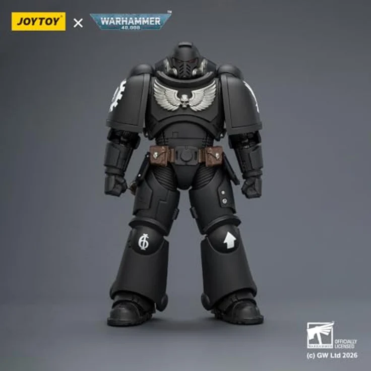 Joy Toy Warhammer Iron Hands Intercessor Figur, 12 cm, detailreiche Sammelfigur mit Bolzengewehr, Bolzenpistole und Kettenschwert – Bild 2