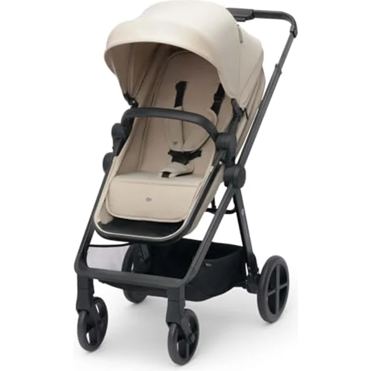 KinderKraft Newly 3in1 Mink Pro, Multifunctional Kinderwagen in Moonlight Grey mit einfachem Klappsystem und verstellbaren Elementen – Bild 4