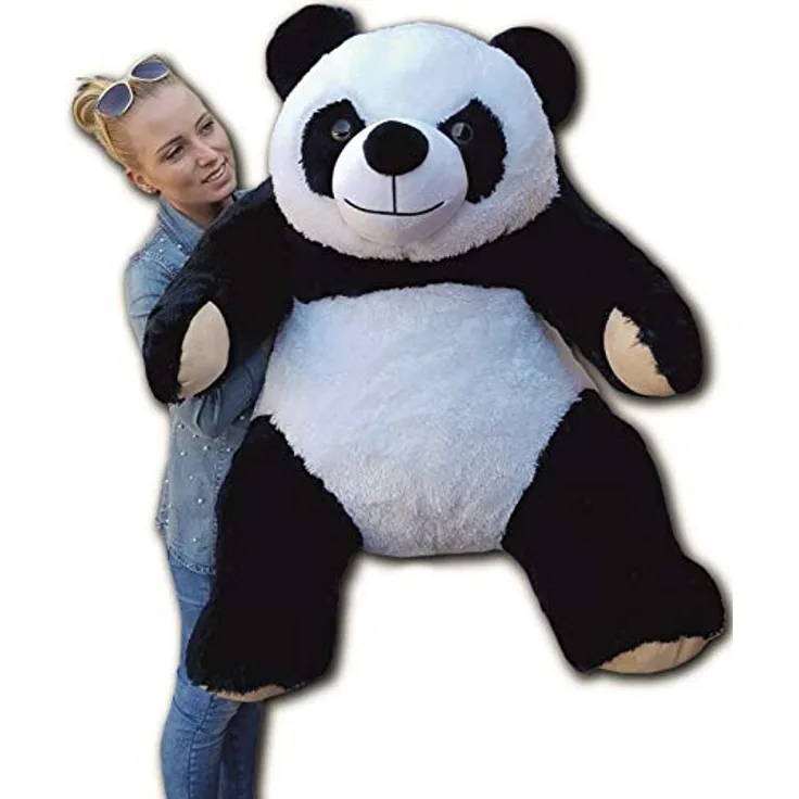 Odolplusz XXL Panda Bär | Gesamthöhe: 145cm | Sitzend 80 cm | Groß Teddy Bear Plüschbär Stofftier Kuscheltier Plüschtier XXL