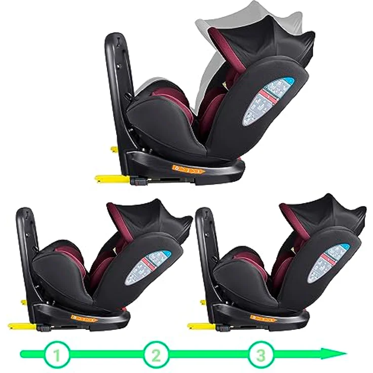 XOMAX Autokindersitz Selena, mit 360° Drehfunktion, Isofix, 5-Punkt-Gurt, 4 Farben verfügbar – Bild 5