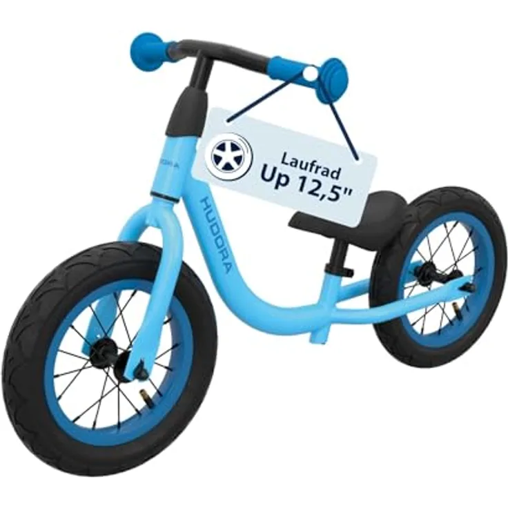 HUDORA Laufrad Up 12,5 Zoll - Leichtes Gleichgewichtsrad mit hoher Kippstabilität für Kinder von 90-105 cm, blau