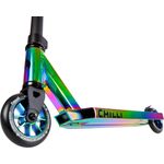 Chilli Stuntscooter Chilli Pro Base Rocky Stunt-scooter H=82cm neochrome, Einsteiger Stunt Scooter mit 6061 Aluminium Deck, 110mm Rollen