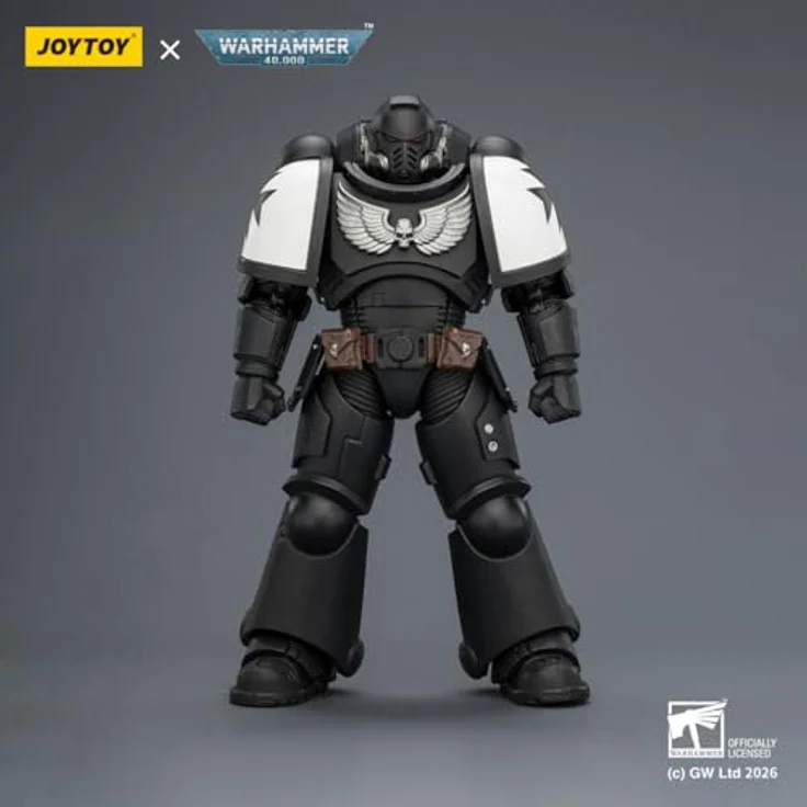 Joy Toy Warhammer 40,000 Black Templars Intercessor Figur, detailreich, 12 cm, beweglich, inkl. Bolzengewehr und Kettenschwert – Bild 2