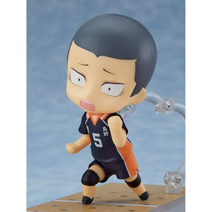 Good Smile Company Ryunosuke Tanaka Nendoroid, 10 cm Sammelfigur mit 3 Gesichtsplatten und Volleyballzubehör, Haikyu! re-Run – Bild 3