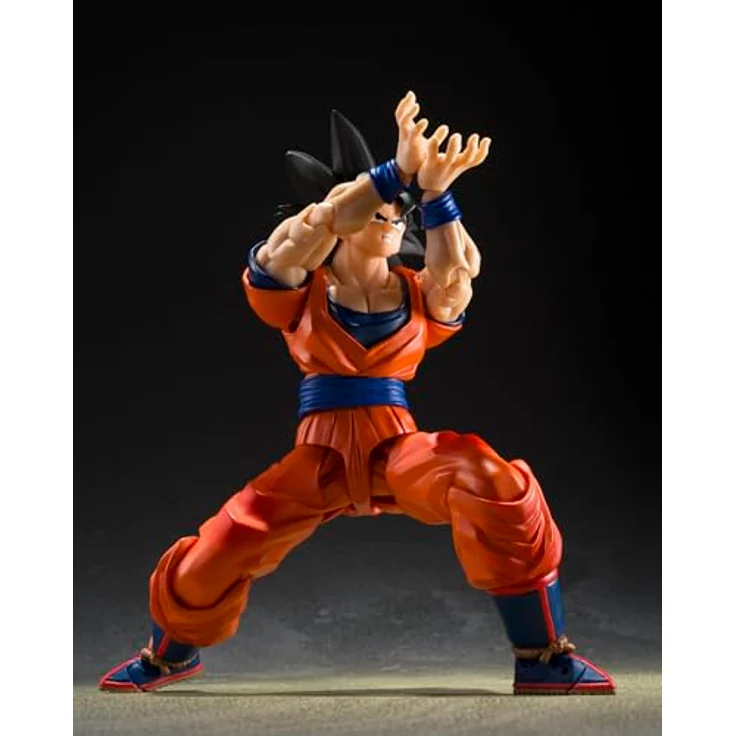 TAMASHII NATIONS Dragon Ball Z Son Goku S.H.Figuarts Actionfigur, detailgetreu gestaltet mit austauschbaren Gesichtsausdrucksteilen und verbesserter Artikulation in Cell-Saga-Kleidung – Bild 5