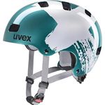 Uvex Kid 3, robuster Fahrradhelm für Kinder mit individueller Größenanpassung und waschbarer Innenausstattung, Teal-Silver, 51-55 cm