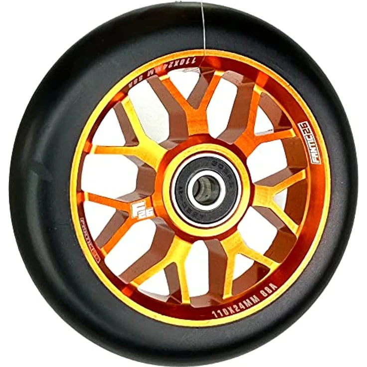 Fantic26 Stuntscooter A+, Ersatzteile Bundle mit 110mm Rollen, robusten Griffen und Griptape in F26 Design – Bild 5