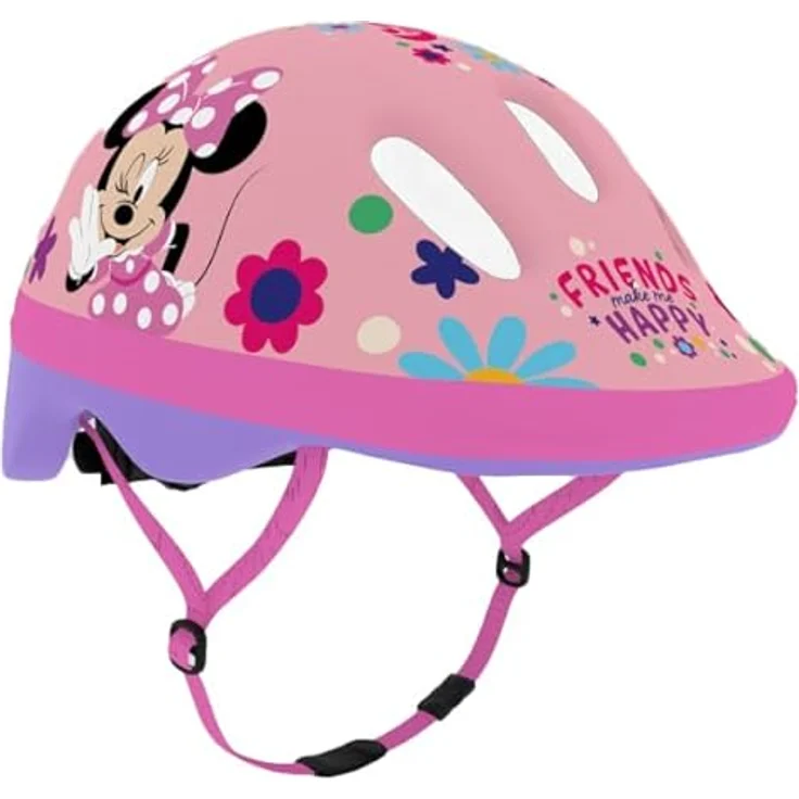 Seven Polska Kinderfahrradhelm "MINNIE", XS: 44-48cm, ca. 1 - 2.5 Jahre, Minnie Maus - Junior, Mattes PVC, Stoßabsorbierender EPS-Schaum – Bild 4