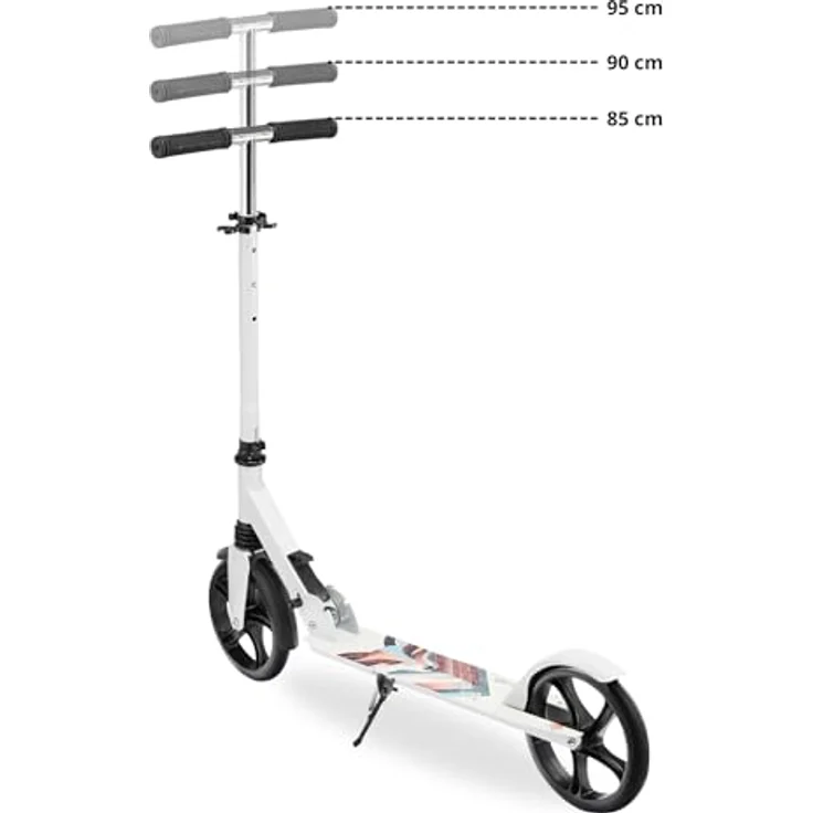HyperMotion CITY SWIFT Winter Fox - Zweirädriger Roller für junge Erwachsene mit Stoßdämpfer - 100kg, hellgrau – Bild 6