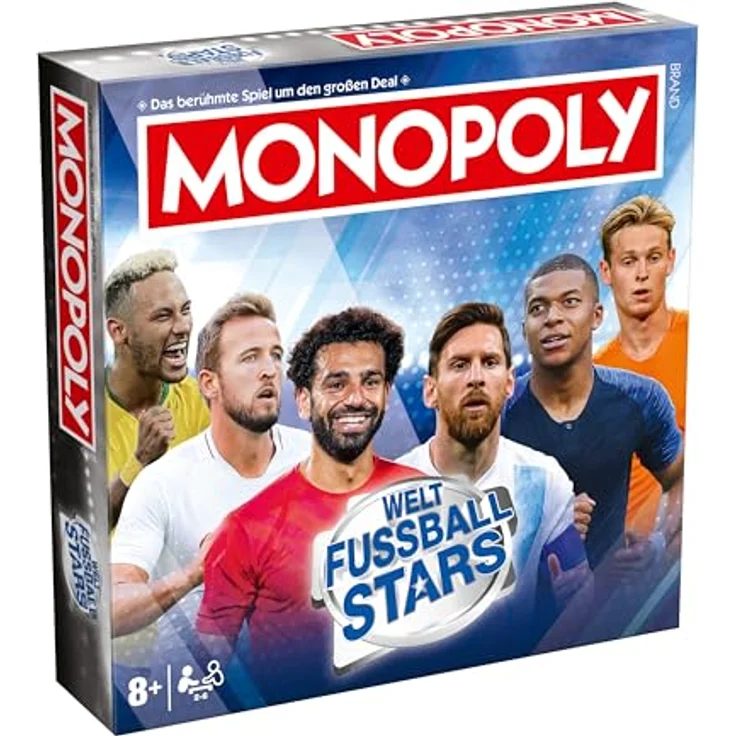 Winning Moves Monopoly Weltfussball Stars, Brettspiel für 2-6 Spieler mit 8 Metallspielsteinen, ab 8 Jahren, Fußball Edition – Bild 2