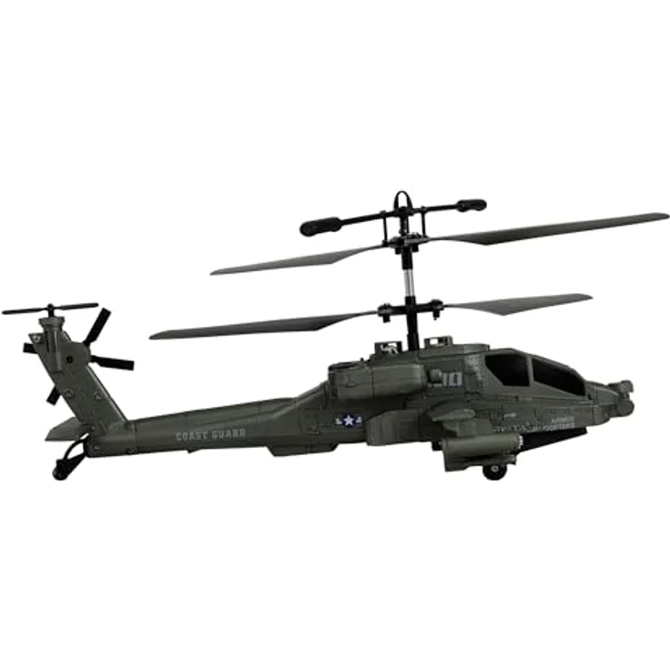Amewi Apache AH-64 Helikopter Koaxial 3,5-Kanal RTF inkl. Fernsteuerung, Akku, Ladekabel, 250mm, Dunkelgrün - Stabiles Flugverhalten, LED-Beleuchtung, 2,4GHz System – Bild 4