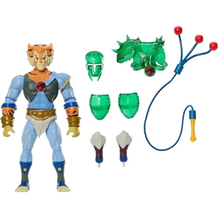 Masters of the Universe Tygra Actionfigur, 14 cm, beweglich, abnehmbare Rüstung, Bolo-Zubehör und Mini-Comic, Crossover mit ThunderCats, JFW96 – Bild 1