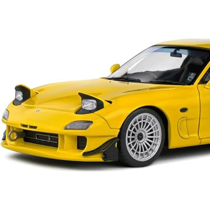 Solido 1:18 Mazda RX7 FD RS 1994, Die-Cast Modellfahrzeug in gelb, hochwertige Verarbeitung im Fensterkarton mit Kunststoffsockel – Bild 3